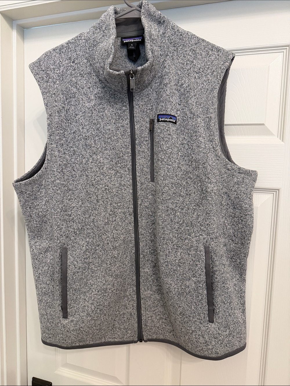 Patagonia Men’s Heather Gray Full-Zip Fleece Vest